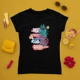 thumbnail image 3 of My life Is So Sweet Colorful Pineapple With Flowers T-Shirt, 3 of 3