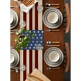 thumbnail image 2 of nqOlkjepod Vintage 4th of July Table Runner 48 Inches Long Farmhouse Dress Scarves, Independence Day Red Blue Dining Tablerunner for Coffee Table/Kitchen Island/Party Décor, 13" x 48", 2 of 8