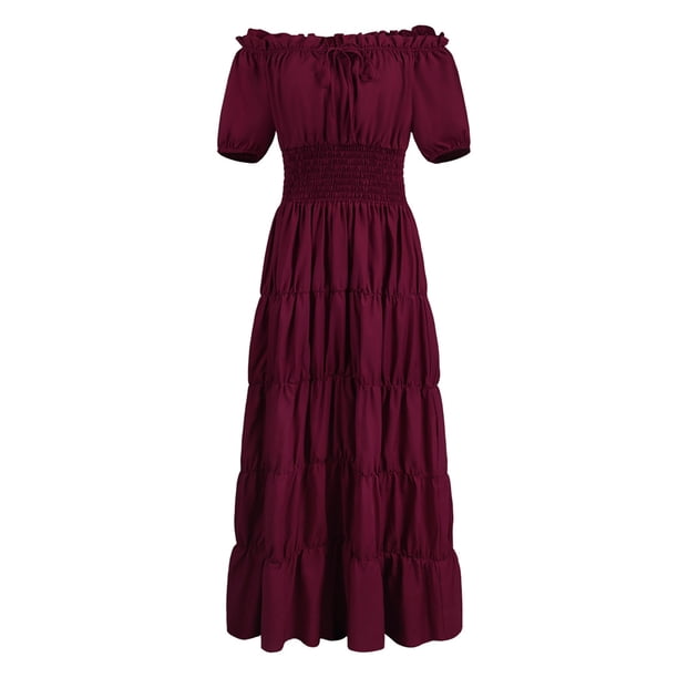 Conjunto de disfraz renacentista para mujer, vestido medieval de camisola y cinturón de corsé de encaje para uso diario y fiesta
