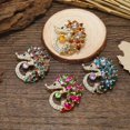 thumbnail image 5 of Crystal Diamond Brooch Buckle Animal Brooch Suit Jacket Accessories, 5 of 18