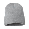 thumbnail image 1 of Solid 12 Cuffed Beanie, One Size, Heather Grey, 1 of 2