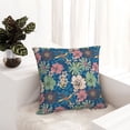 thumbnail image 6 of Fuzoiu Colorful Flowers Print Square Pillow Cover,Hidden Zipper Design,Luxury Square Pillow Case, Throw Pillow,Couch Cushion-24"x24", 6 of 7