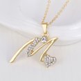 thumbnail image 7 of Ayyufe KC Gold Plated Rhinestone Heart M Letter Pendant Necklace Ring Bangle Earrings, 7 of 7