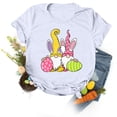 thumbnail image 4 of Shorts Décontractés pour Femmes, Col Rond Ample, Manches Courtes, Imprimé Lettre, Blouse T-Shirt, 4 of 4