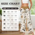 thumbnail image 7 of Psesaysky Women's Wide Leg Pants Elegant Floral Print Trendy Fall Clothes Elastic High Waisted Casual Lounge Palazzo Pant Trousers with Pockets, Size 2XL, 7 of 7