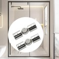 thumbnail image 1 of CHOK 2 Pcs Connecteur de Tige Douche Salle de Bain Robuste Porte en Verre de Salle de Bain Réglable 19 mm Brossé, 1 of 9