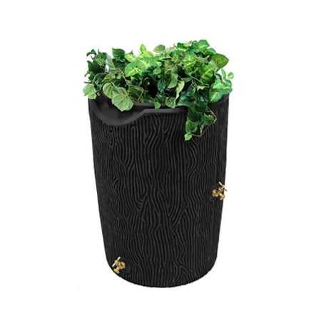 Good Ideas Impressions Bark 50 Gallon Rain Saver - Dark Granite
