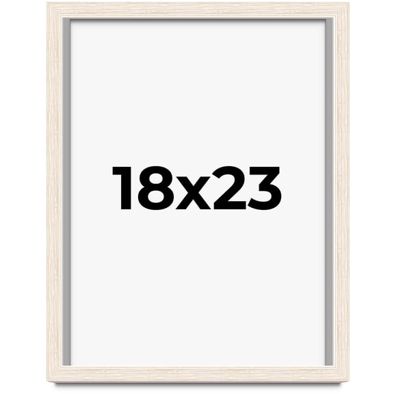18x23 Shadow Box Frame White | 1.125 Inches Deep Real Wood Rustic Shadowbox Display Frame | UV