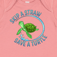 thumbnail image 4 of Inktastic Skip a Straw Save a Turtle with Cute Green Sea Turtle Boys or Girls Baby Bodysuit, 4 of 5
