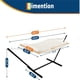 thumbnail image 5 of Heavy-duty double hammock con stand y padded cotton detachable pillow, 450 lb capacity, off-blanca, 5 of 7
