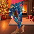 thumbnail image 4 of Hvot&aat Women's Christmas Leggings High Waisted Winter Workout Pants Tummy Control Santa Claus Snowflake Print Gym Tights, 4 of 5