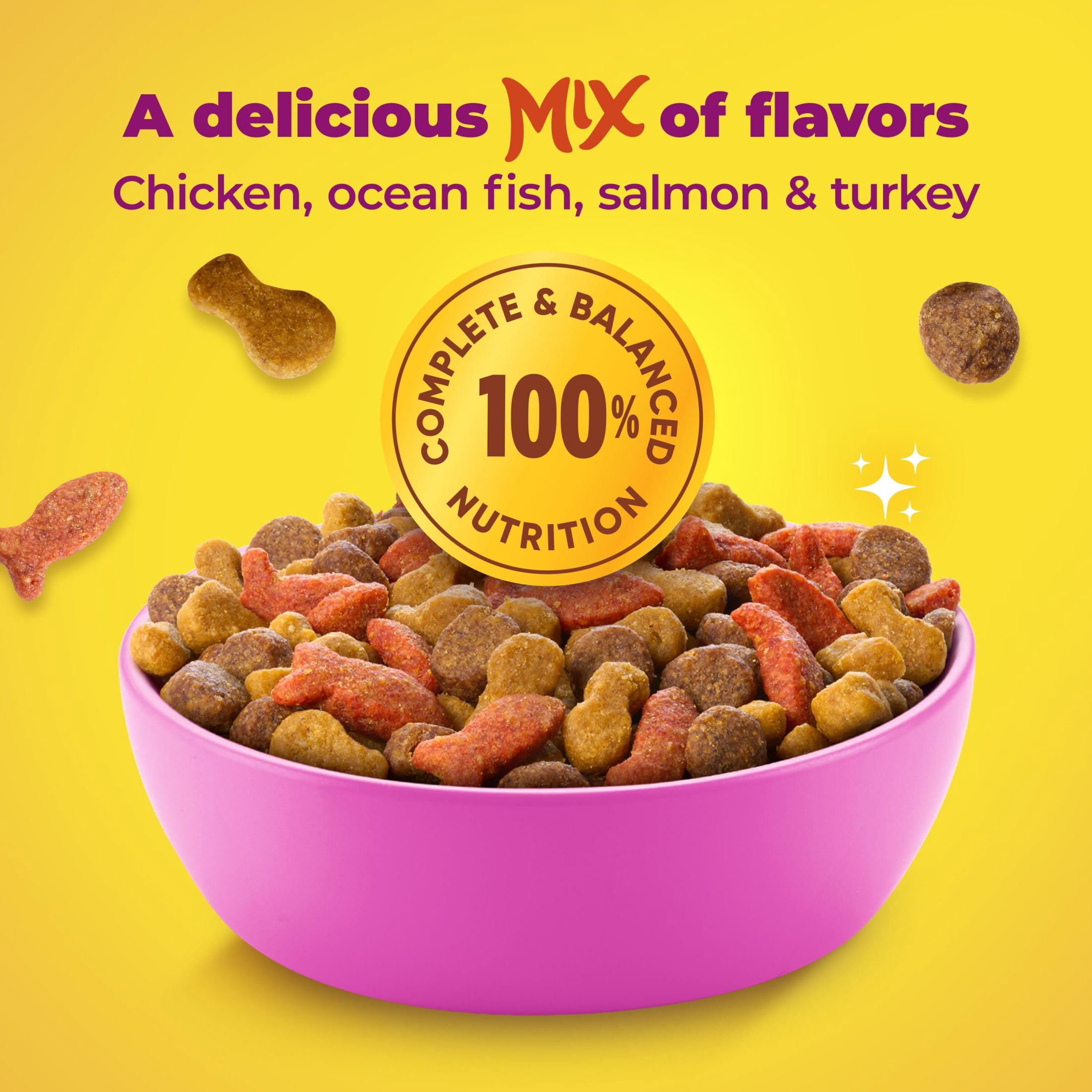 (4 pack) Meow Mix Kitten Li’l Nibbles Dry Cat Food for Kittens, 14.2 lb Bag