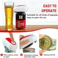 Electric Can Opener, Open Any Can Shape with One Press, Smooth Edge