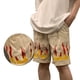thumbnail image 2 of Pantalones cortos atléticos de moda ANGGREK con estampado de llamas para hombres, 2 of 8