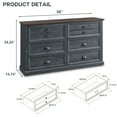 thumbnail image 6 of IFGET Dresser for Bedroom with 6 Drawers Tall & Large, Farmhouse Wood Dresser & Chests of Drawers, 6 of 6