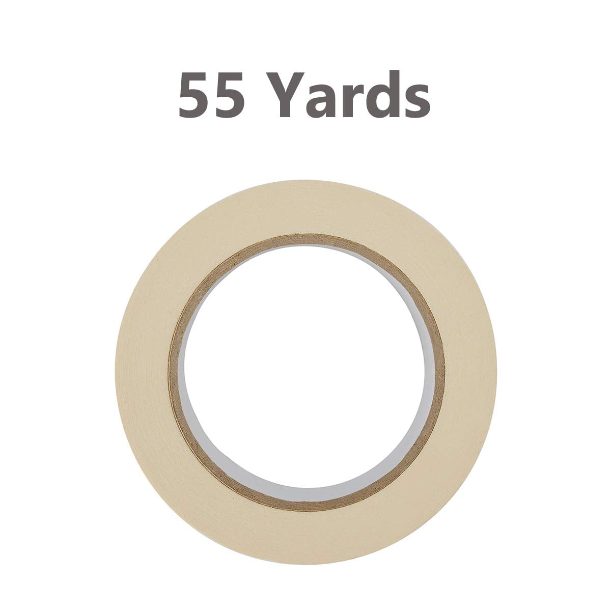 Wide Masking Tape 2 inches, 6-Pack White Masking Tape Bulk Multi Pack, General Purpose & High Performance, 1.95 inches x 55 Yards x 6 Rolls (330 Total Yards)
