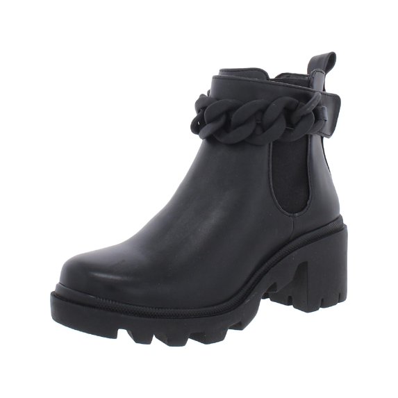 Steve Madden Womens Amulet Leather Block Heel Chelsea Boots
