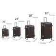 thumbnail image 7 of Coffee Fabric Luggage Set 4-Piece (20/24/28/32) - Lightweight Softside Suitcases with Spinner Wheels for Travel. Expandable, Durable Design for Easy Rolling., 7 of 7
