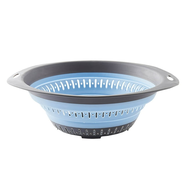 Collapsible Colander & Strainer Set (5 Pcs) - PP & TPE Material, Space-Saving, Ergonomic Grip, Easy to Clean, for Pasta, Veggies, Fruits, New Home Apartment Kitchen