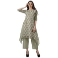 thumbnail image 2 of Moomaya Womens Kurti Kurta Pant Set Boat Neck Printed 2 Piece Dress Ethnic Wear, 2 of 6