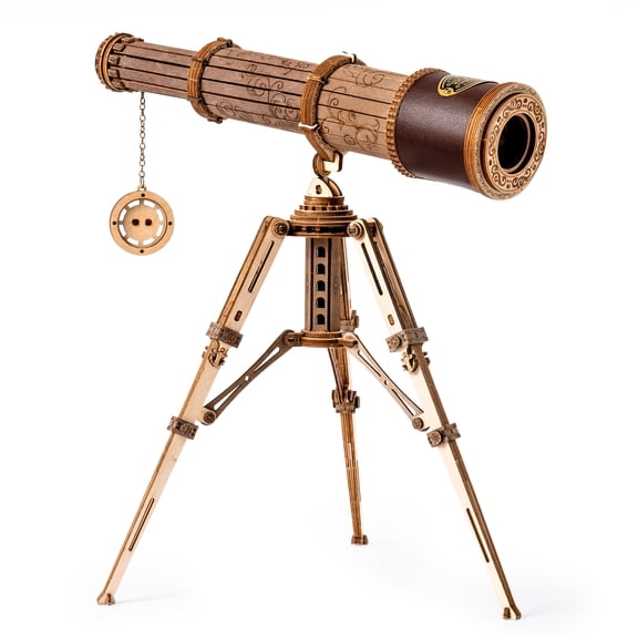 ROBOTIME Monocular Telescope 3D Wooden Puzzle, Mini Wooden Toys Craft Kits to Build, Gifts for Adults Teens