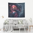 thumbnail image 2 of Yayeee Tapestry Wall Hanging for Bedroom 60 x 40" Home Decoration for Living Room, Glowing Jellyfish, 2 of 7