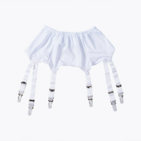 

Women Garter Belt High Waist Lace Suspender Belt with Six Straps Metal Clip for Stockings/Lingerie
