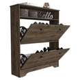 thumbnail image 5 of FM FURNITURE Brandford 2-Shelf Engineered Wood Shoe Rack in Dark Brown, 5 of 7