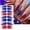 C-5C Home Decor, variant on JJV Fourth of July Press on Nails Short Square Fake Nails with Lines Glitter Sequins Star Striped Graphic, 16 Sizes for All Fingernails DIY Manicure, Red Blue and White False Nails for Women