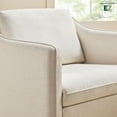 thumbnail image 6 of Walker Edison Modern Farmhouse Easy Assembly Linen Accent Chair, Cream, 6 of 15