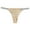 Beige, variant on Women's Mid Waist Sexy Solid Color Lace Thong Peach Panties Thong Panties