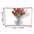 thumbnail image 2 of Clearance! Up Flower Cards 3D Popup Carnations Greeting Paper Cards With Note Card And Envelope Handmade Gift Cards For Anniversary Get Well And Mother's Day Birthday Cards For Girls, 2 of 2