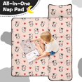 thumbnail image 4 of Cow and Heart Brown Pattern Teens Toddler Nap Mat with Pillow, Sleeping Mat Bag for Preschool Daycare 60"x20", 4 of 6