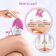 EXLEAF Epilator for Women, Smooth Glide Facial Hair Remover with 2 Speed & LED Light, Rechargeable Cordless Electric Epilator for Face, Bikini, Underarms, Arms, and Legs, Painless & Portable