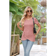 thumbnail image 5 of Blusas Lisas de Cuello Redondo y Corta para Mujer, 2025, Nuevas Blusas Sueltas de Verano, Lindas, Rosas, S, 5 of 10