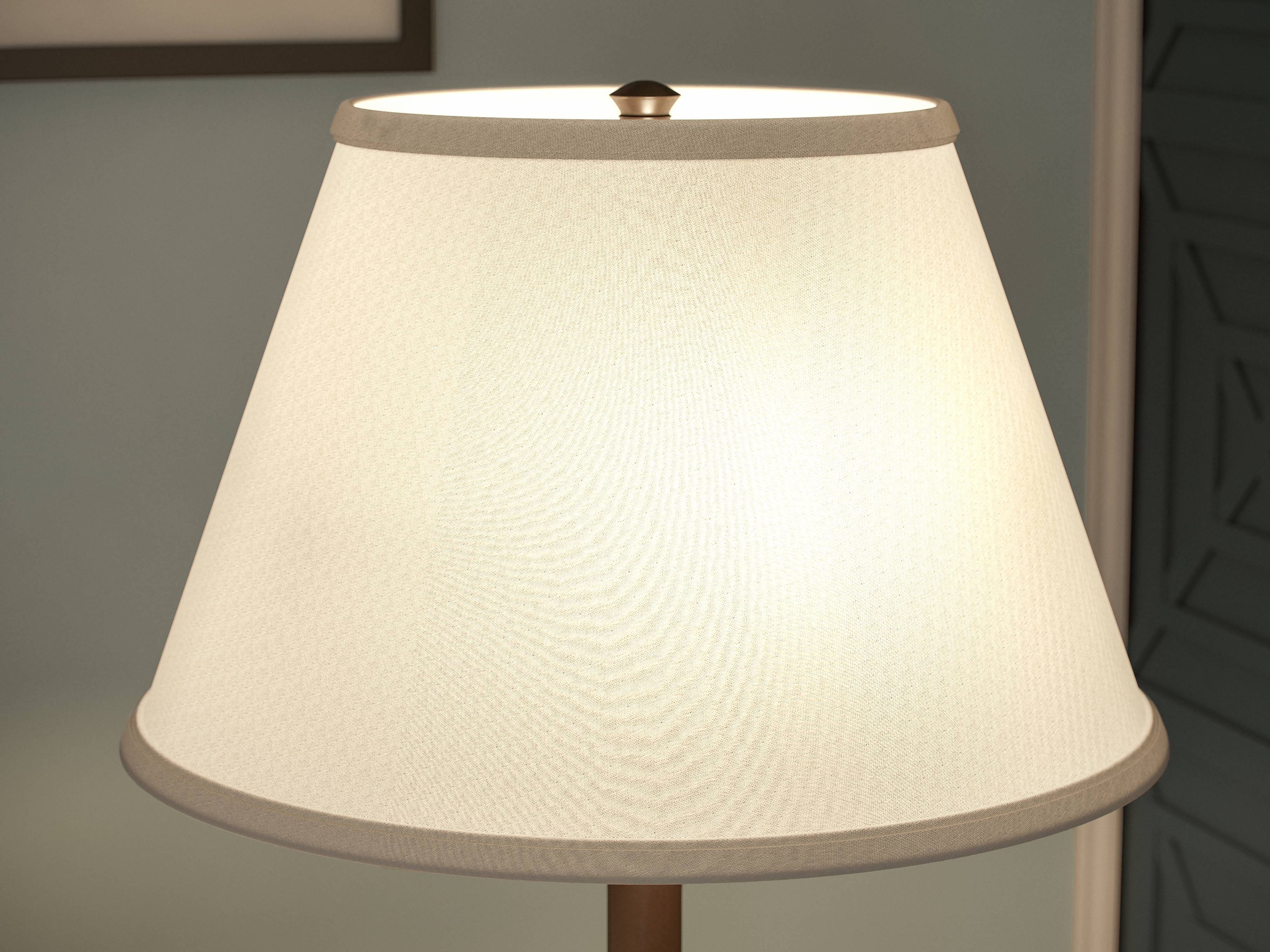 Kenroy Home Spyglass 30.5'' Table Lamp with Off-White Fabric Empire Shade Transitional Table Light Fixture for Living Room, Bedroom, or Office, Bronze