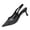 Black, variant on High Heels for Women, Lace Mesh Pointed Toe with Sequins, Breathable Back Open-Toe Fishnet Slingback, Crystal Heel