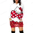 thumbnail image 3 of Vestido sexy hasta la rodilla para mujer, de primavera y otoño, con capucha, manga larga, con bolsillos de HELLO KITTY, vestido sencillo e informal ajustado, 3 of 5