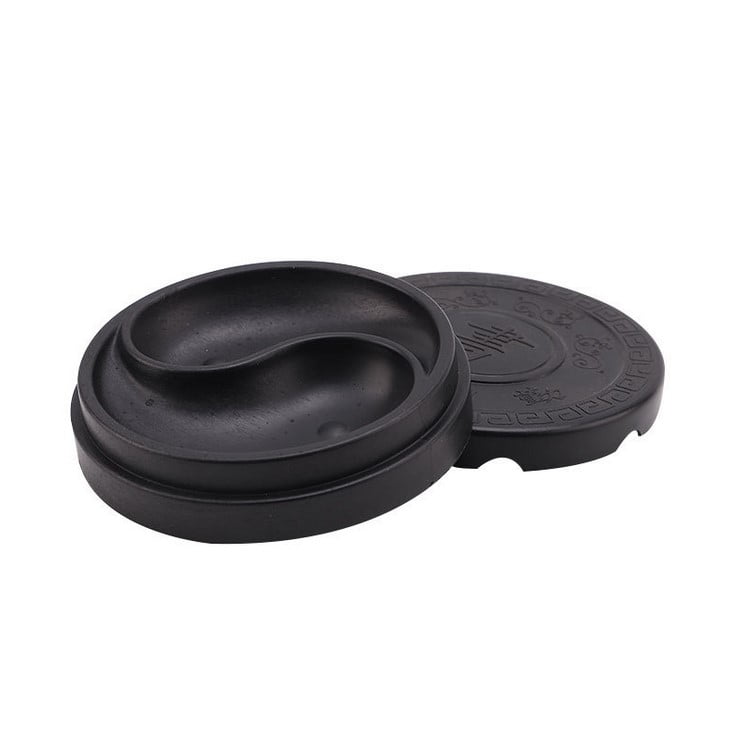 Hemoton Practical Calligraphy Inkstone Tai Ji Shape Inkslab Round ...