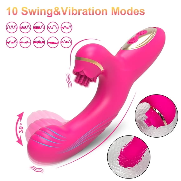 XBONP Sex Toys Clitoral Vibrator Dildo Clitoris Stimulator, Sexual Pleasure Tools Bendable Personal Massager, Nipple G Spot Vibrators Adult Toy for Women Females