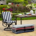 thumbnail image 6 of ARDEN 4-Pack Outdoor Patio Dining Chair Cushion, 20x44, Rain-Proof Seat Pad, Fade-Resistant Outdoor Cushion Sapphire Blue Cabana Stripe, 6 of 13