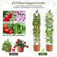thumbnail image 6 of Resenkos GIANTEX 2-Pack Garden Obelisk Trellis for Climbing Plants-Black, 6 of 7