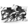 thumbnail image 6 of Black White Pillow Covers 20x20 Set of 2 Abstract Line Modern Art Throw Pillows Modern Minimalist Style Decorative Square Cotton Cushion Case for Home Sofa Couch Bed, 6 of 6