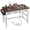 Brown & White, variant on Romorgniz 32" Small Desk with Power Outlets & Side Pocket, Writing Desk with Drawers Study Table for Home Office, Small Space