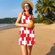 thumbnail image 3 of Disketp Red Cross 1 para Vestido sin Mangas para Mujeres, Vestidos de Verano para Mujeres, Casual y Holgado para la Playa, 3 of 7