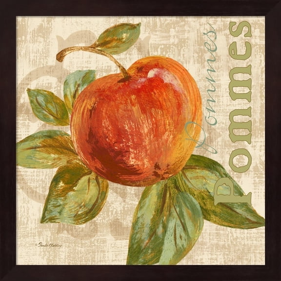 Metaverse Pamela Gladding 'Rustic Fruit I' Brown Wood Frame Wall Art