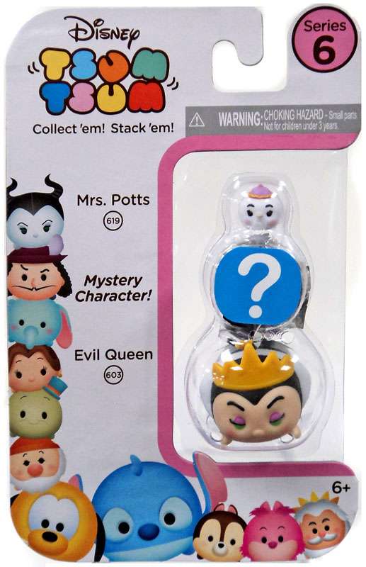 Disney Tsum Tsum Series 6 Mrs. Potts & Evil Queen Minifigure 3Pack