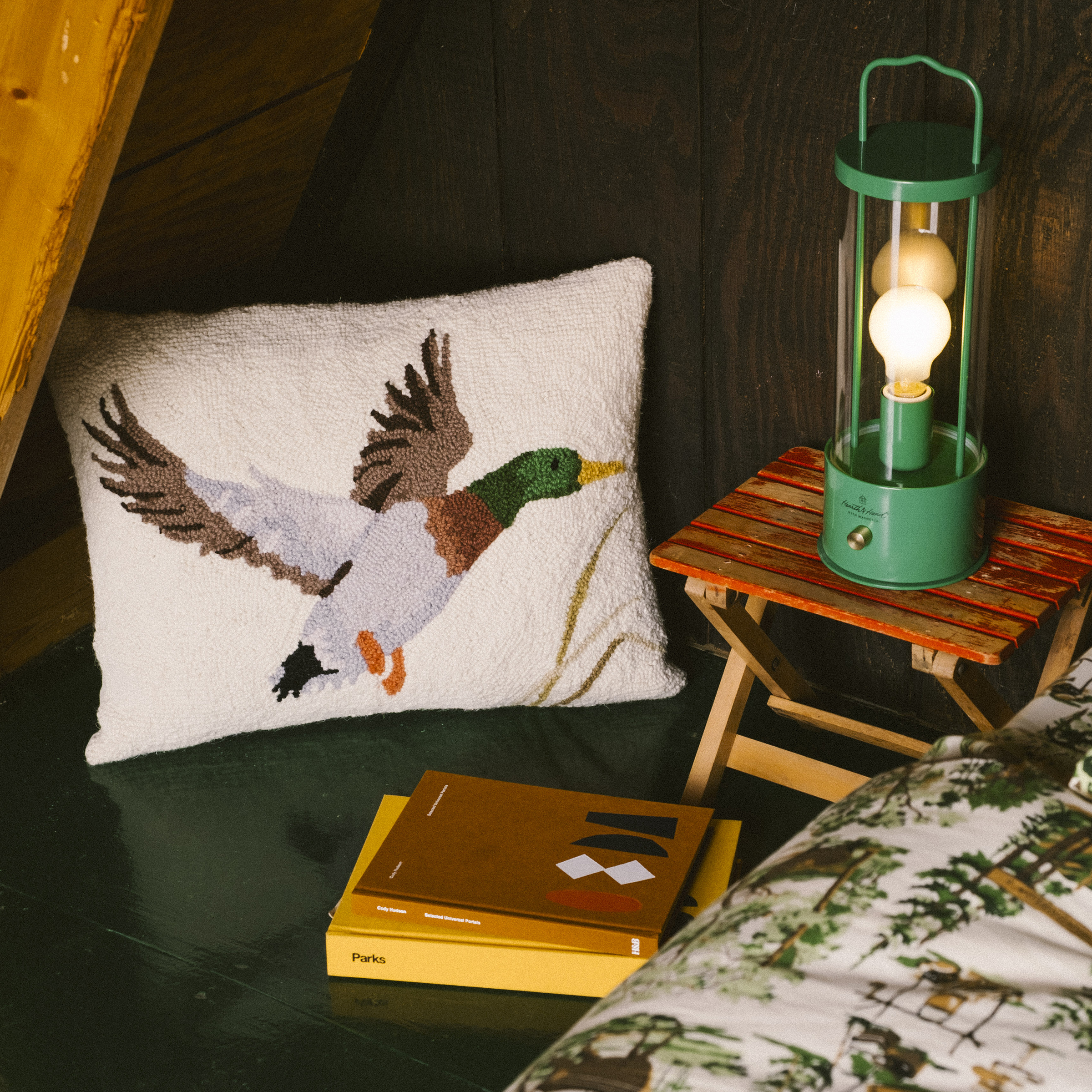 Makers Collective Camp Wandawega Mallard Cream Hooked Bed Pillow