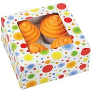 Wilton (3-Pack) Cupcake Boxes 4 Cavity Circles 3 pack W0735