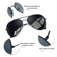 thumbnail image 4 of Military Style Sunglasses Men Women Metal Aviation Sun Glasses Polarized UV400 Oversized Shades Holloween Cosplay, 4 of 6